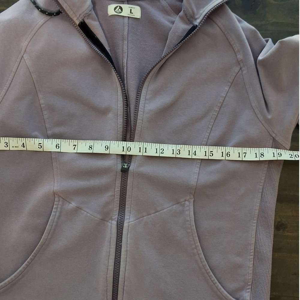 American Giant Womens Full Zip Jacket Dusty Purple Cotton Spandex Size L USA - Picture 5 of 7